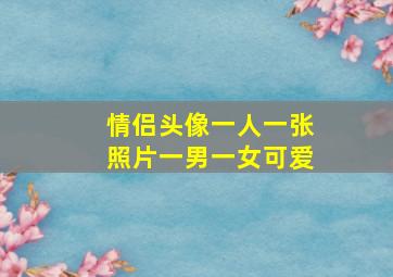 情侣头像一人一张照片一男一女可爱