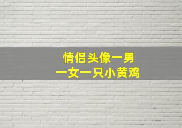 情侣头像一男一女一只小黄鸡