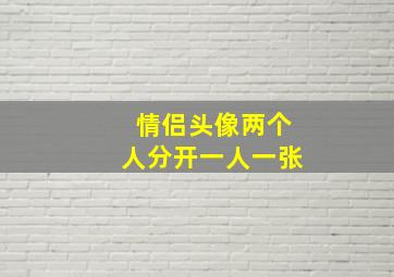 情侣头像两个人分开一人一张