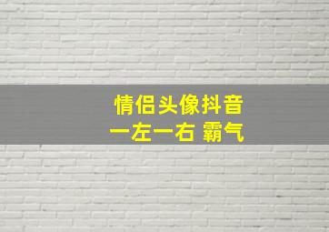 情侣头像抖音一左一右 霸气