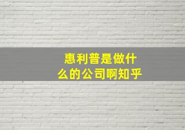 惠利普是做什么的公司啊知乎