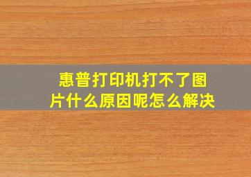 惠普打印机打不了图片什么原因呢怎么解决