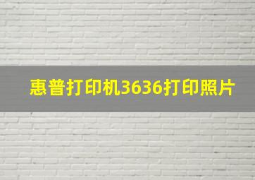 惠普打印机3636打印照片