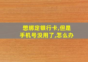 想绑定银行卡,但是手机号没用了,怎么办