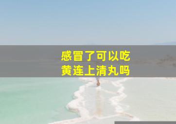 感冒了可以吃黄连上清丸吗