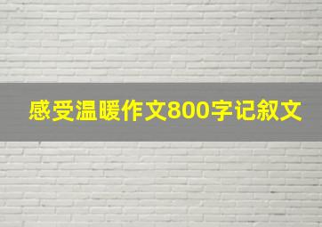 感受温暖作文800字记叙文