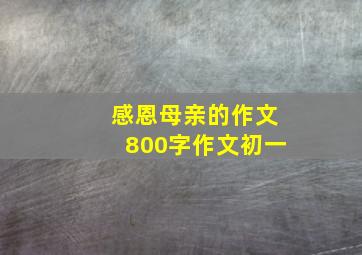 感恩母亲的作文800字作文初一