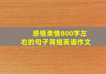 感悟亲情800字左右的句子简短英语作文