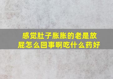 感觉肚子胀胀的老是放屁怎么回事啊吃什么药好