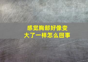 感觉胸部好像变大了一样怎么回事