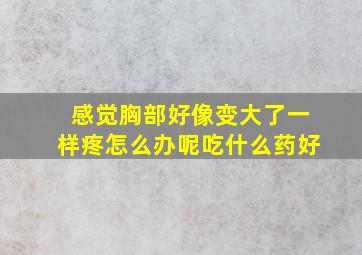 感觉胸部好像变大了一样疼怎么办呢吃什么药好