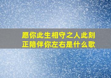 愿你此生相守之人此刻正陪伴你左右是什么歌