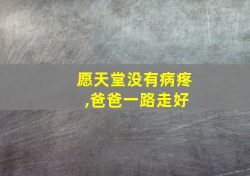 愿天堂没有病疼 ,爸爸一路走好