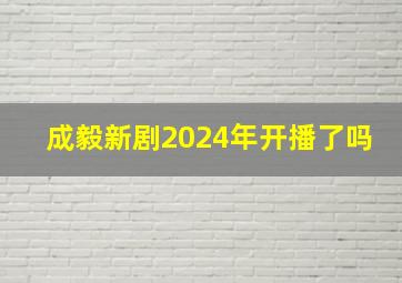 成毅新剧2024年开播了吗