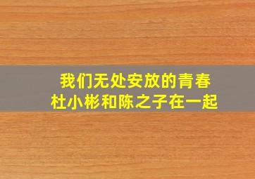 我们无处安放的青春杜小彬和陈之子在一起