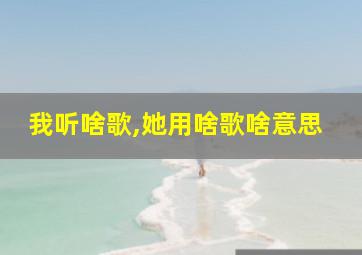 我听啥歌,她用啥歌啥意思