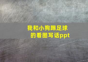 我和小狗踢足球的看图写话ppt