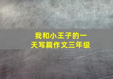 我和小王子的一天写篇作文三年级