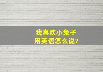 我喜欢小兔子用英语怎么说?