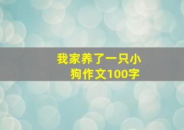 我家养了一只小狗作文100字