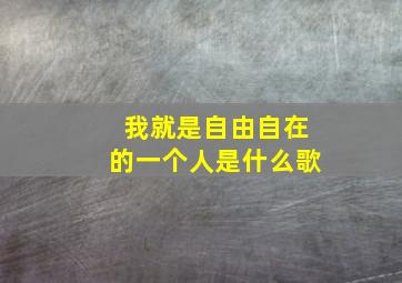 我就是自由自在的一个人是什么歌