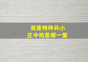 我是特种兵小庄中枪是哪一集