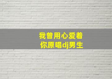 我曾用心爱着你原唱dj男生