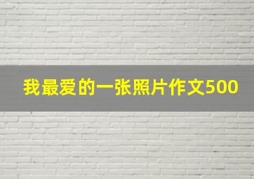 我最爱的一张照片作文500