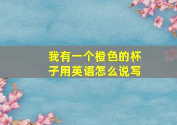 我有一个橙色的杯子用英语怎么说写