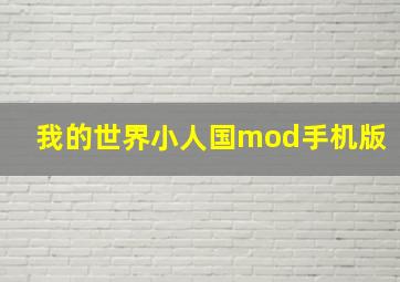 我的世界小人国mod手机版