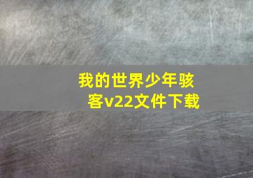 我的世界少年骇客v22文件下载