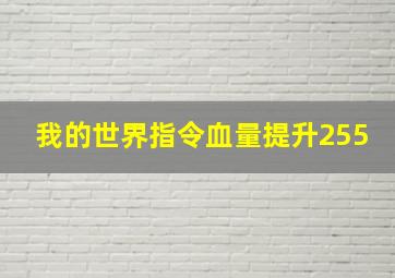 我的世界指令血量提升255