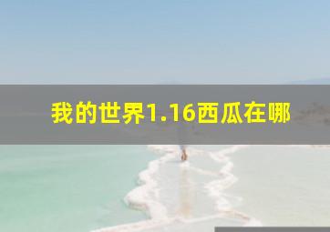 我的世界1.16西瓜在哪