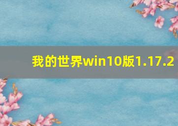 我的世界win10版1.17.2