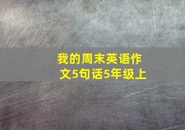 我的周末英语作文5句话5年级上