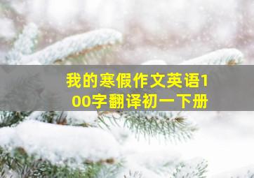 我的寒假作文英语100字翻译初一下册