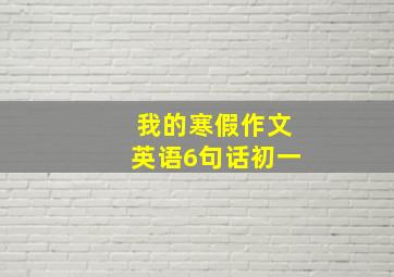 我的寒假作文英语6句话初一