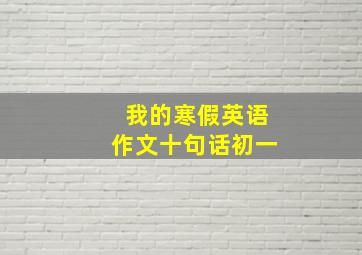 我的寒假英语作文十句话初一