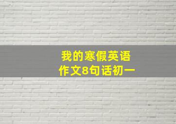 我的寒假英语作文8句话初一