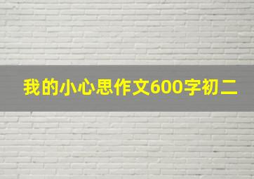 我的小心思作文600字初二