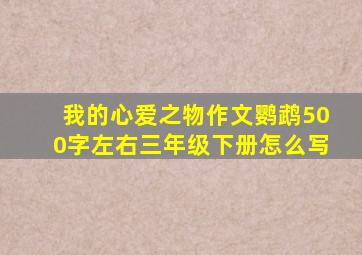 我的心爱之物作文鹦鹉500字左右三年级下册怎么写