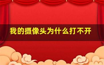 我的摄像头为什么打不开