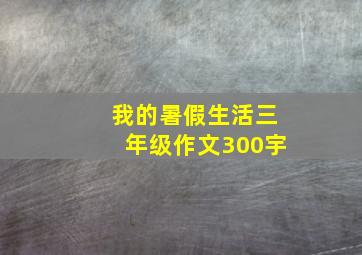 我的暑假生活三年级作文300宇