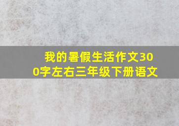 我的暑假生活作文300字左右三年级下册语文