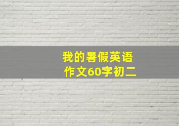 我的暑假英语作文60字初二