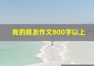 我的朋友作文800字以上