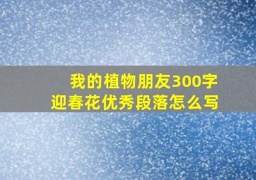 我的植物朋友300字迎春花优秀段落怎么写