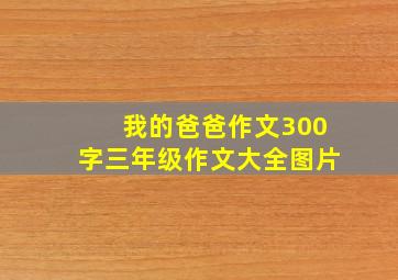 我的爸爸作文300字三年级作文大全图片