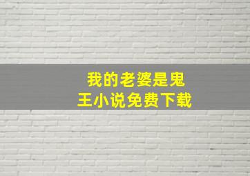 我的老婆是鬼王小说免费下载