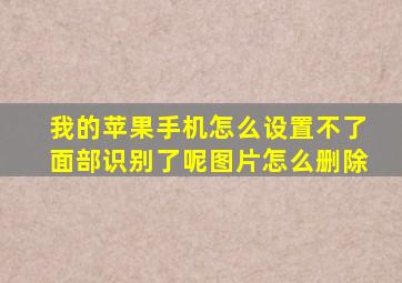 我的苹果手机怎么设置不了面部识别了呢图片怎么删除